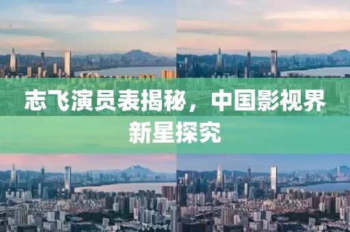 志飞演员表揭秘，中国影视界新星探究