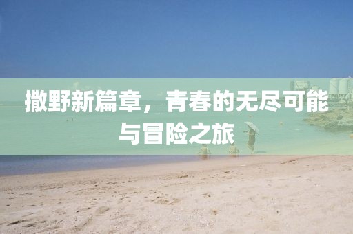 撒野新篇章，青春的无尽可能与冒险之旅