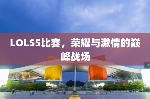 LOLS5比赛，荣耀与激情的巅峰战场