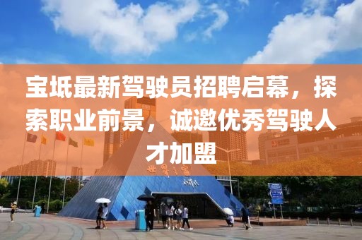 宝坻最新驾驶员招聘启幕，探索职业前景，诚邀优秀驾驶人才加盟