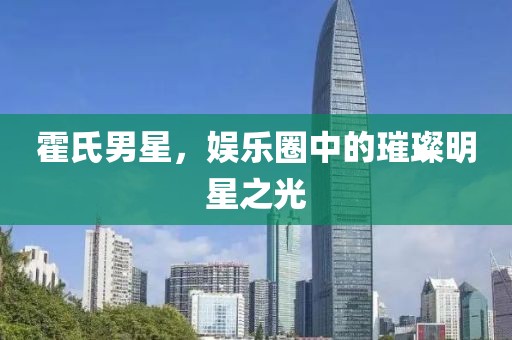 霍氏男星，娱乐圈中的璀璨明星之光