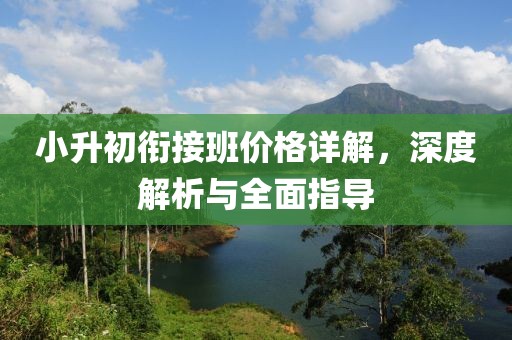 小升初衔接班价格详解，深度解析与全面指导