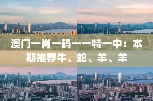 澳门一肖一码一一特一中：本期推荐牛、蛇、羊、羊