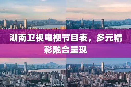 湖南卫视电视节目表，多元精彩融合呈现
