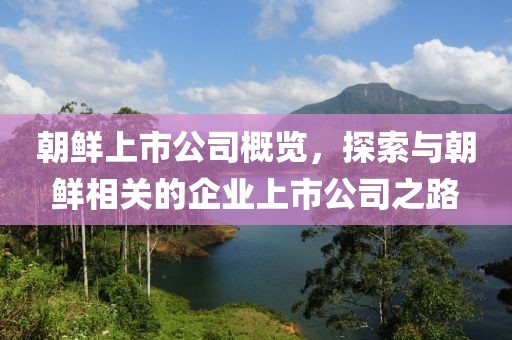 朝鲜上市公司概览，探索与朝鲜相关的企业上市公司之路