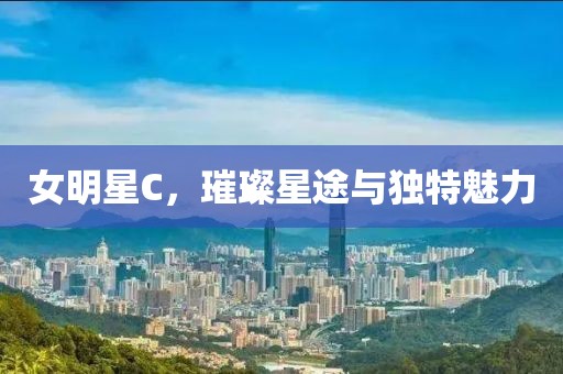 女明星C，璀璨星途与独特魅力