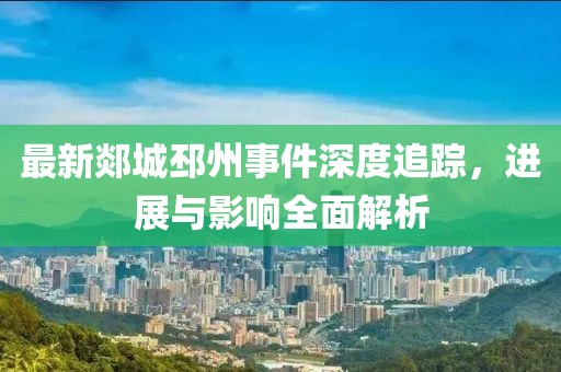 最新郯城邳州事件深度追踪，进展与影响全面解析