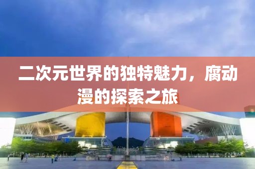 二次元世界的独特魅力，腐动漫的探索之旅