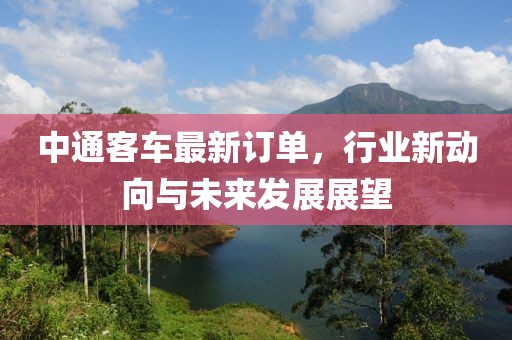 中通客车最新订单，行业新动向与未来发展展望