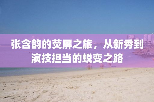 张含韵的荧屏之旅，从新秀到演技担当的蜕变之路