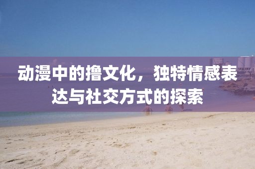 动漫中的撸文化，独特情感表达与社交方式的探索