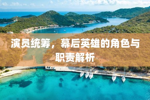 演员统筹，幕后英雄的角色与职责解析