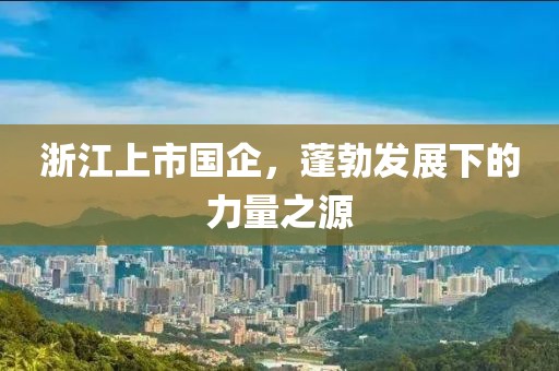 浙江上市国企，蓬勃发展下的力量之源