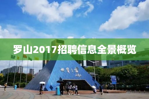 罗山2017招聘信息全景概览