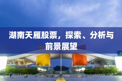 湖南天雁股票，探索、分析与前景展望