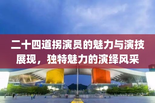 二十四道拐演员的魅力与演技展现,独特魅力的演绎风采