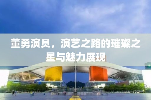 董勇演员，演艺之路的璀璨之星与魅力展现