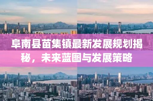 阜南县苗集镇最新发展规划揭秘，未来蓝图与发展策略