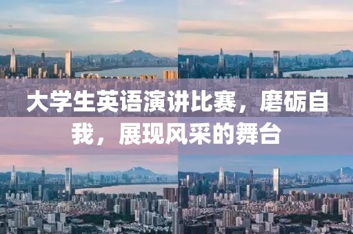 大学生英语演讲比赛,磨砺自我,展现风采的舞台