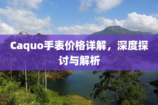 Caquo手表价格详解，深度探讨与解析