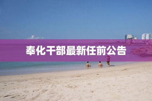奉化干部最新任前公告