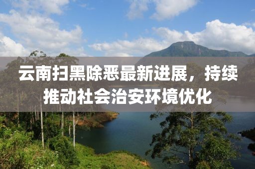 云南扫黑除恶最新进展，持续推动社会治安环境优化