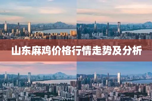 山东麻鸡价格行情走势及分析