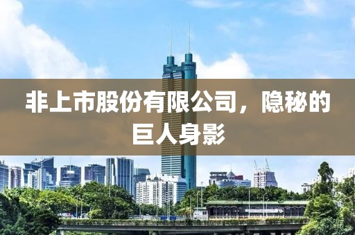 非上市股份有限公司，隐秘的巨人身影