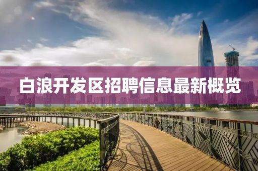 白浪开发区招聘信息最新概览