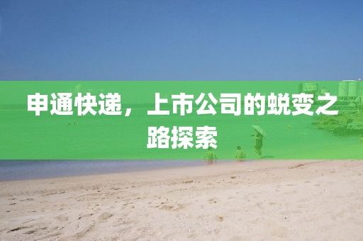 申通快递，上市公司的蜕变之路探索