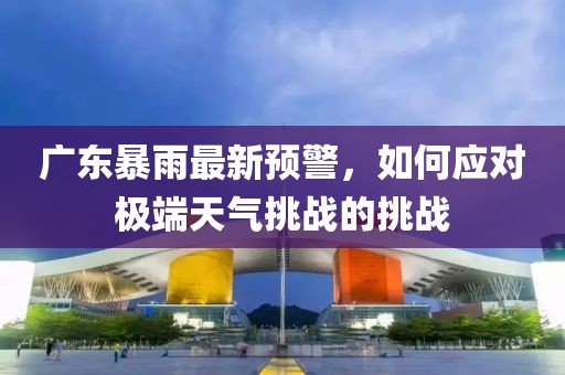 广东暴雨最新预警，如何应对极端天气挑战的挑战
