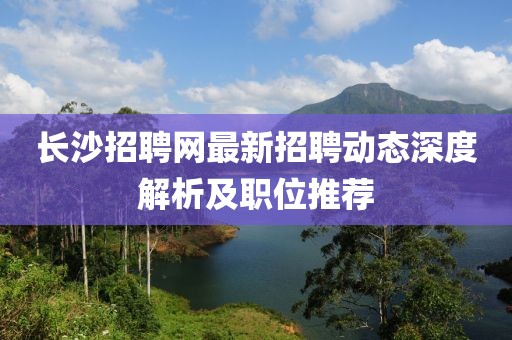 长沙招聘网最新招聘动态深度解析及职位推荐