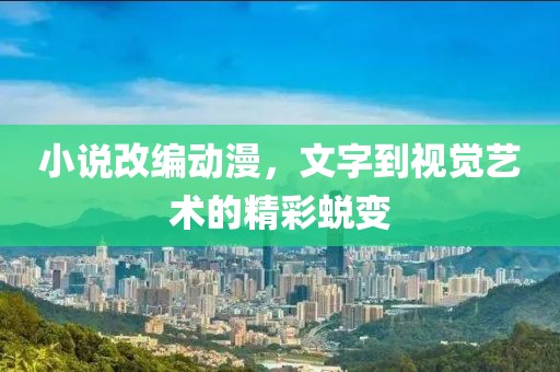 小说改编动漫，文字到视觉艺术的精彩蜕变