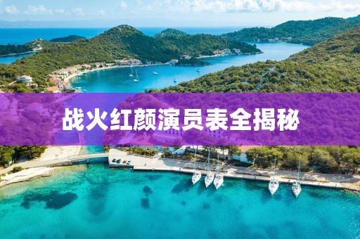 战火红颜演员表全揭秘