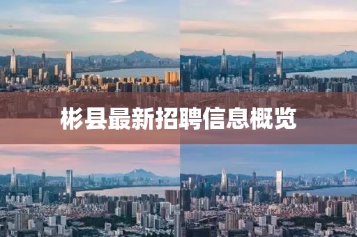 彬县最新招聘信息概览