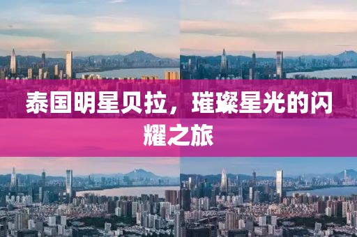 泰国明星贝拉，璀璨星光的闪耀之旅