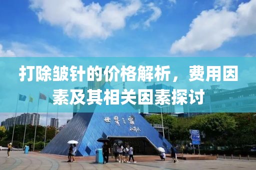 打除皱针的价格解析，费用因素及其相关因素探讨