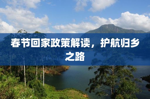 春节回家政策解读，护航归乡之路