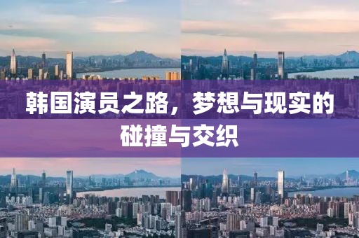 韩国演员之路，梦想与现实的碰撞与交织