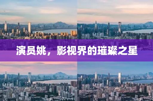 演员姚，影视界的璀璨之星