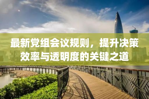 最新党组会议规则，提升决策效率与透明度的关键之道