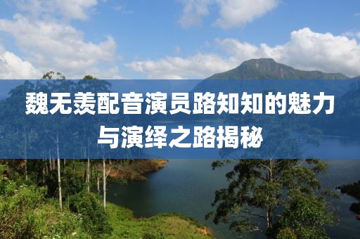 魏无羡配音演员路知知的魅力与演绎之路揭秘