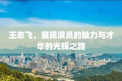 王志飞，展现演员的魅力与才华的光辉之路