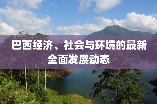 巴西经济、社会与环境的最新全面发展动态