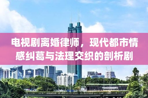 电视剧离婚律师，现代都市情感纠葛与法理交织的剖析剧