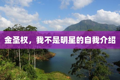 金圣权，我不是明星的自我介绍