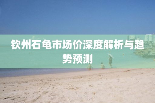 钦州石龟市场价深度解析与趋势预测